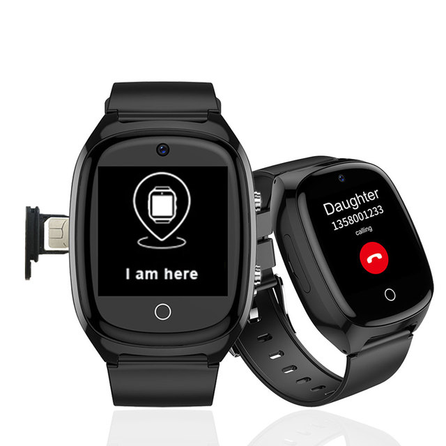 WiFi-enabled 4G GPS Smartwatch for Seniors Fall Detection Location Monitor Elderly Care Plastic Smartwatch Beacon Positioning