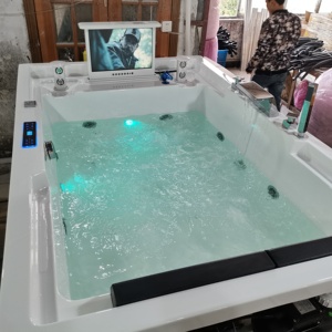 <span class=keywords><strong>Baignoire</strong></span> de massage spa intérieure de luxe, grande, en acrylique, avec jets de <span class=keywords><strong>douche</strong></span>, <span class=keywords><strong>baignoire</strong></span> à remous, <span class=keywords><strong>pour</strong></span> 2 personnes, à <span class=keywords><strong>prix</strong></span> avantageux avec télévision - Product Image 4