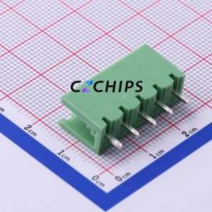 XY2500V-A-5.00-5P Plug-in Terminal Block Through hole,P=5mm Connector Board-to-Board / Socket - Open 1x5P 5mm Green - Product Image 2