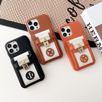 Étui de téléphone bandoulière en cuir PU de luxe avec fente pour cartes pour iPhone 16 17 Pro Max, housse portefeuille tendance avec cordon et protection de l'appareil photo