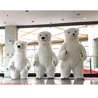 Costume de mascotte ours polaire gonflable pour la publicité, mariage, costume de mascotte adulte personnalisé