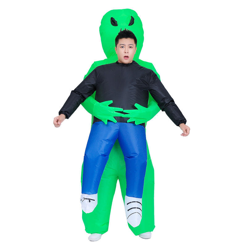 Costume Dinosauro Gonfiabile Per Adulti E Bambini | Verde Con Ventola Inclusa | Per Halloween, Feste E Cosplay - Foto 7