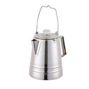 Cafetière de camping <span class=keywords><strong>percolateur</strong></span> Moka Pot en acier inoxydable professionnel avec couvercle en bois - Product Image 3