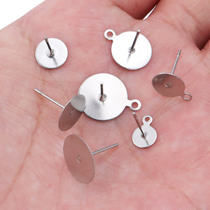 304 Stainless Steel Flat <b>Stud</b> <b>Earrings</b> DIY Jewelry Accessories Flat Head <b>Studs</b> For Ear Needles Unisex Everyday Wear - Product Image 4