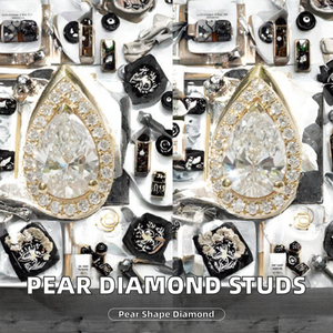 Pendientes de Diamantes Cultivados en Laboratorio con Corte Brillante en Forma de Pera E VS, Oro Amarillo de 18K de 2.4g, Modernos para Mujer - Product Image 2