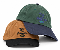 Casquette de baseball décontractée à 6 panneaux, motif léopard, en sergé de coton lavé, broderie haute densité, douce, bicolore, non structurée, pour usage quotidien en extérieur