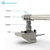 Medidor de Flujo de Río por Radar OEM Pokcenser, Medidor de Velocidad de Agua Digital Portátil, IP68, Aleación de Aluminio, PWF-R600S