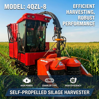 Machine de récolte et de hachage d'ensilage à disques indépendants 4QZL-8 Crawler 180HP