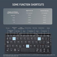 Keyboard Bluetooth Mini Lipat Portabel Nirkabel untuk Rumah Tangga