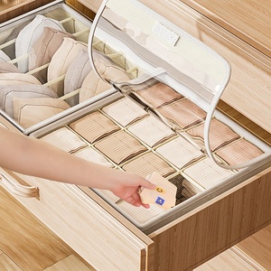 Faltbarer Unterwäsche-<span class=keywords><strong>Organizer</strong></span> BH-Schubladenorganizer Tragbare Dessous-Box Unterwäsche-Trenner Aufbewahrungsbox für Unterwäsche - Product Image 2