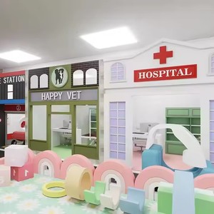 Equipo de Juego Interior Suave y Moderno para Preescolares: Estación de Bomberos, Oficina de Correos, Consultorio, Salón de Fiestas, Cafetería de Juegos para Niños, Juego de Roles - Product Image 6