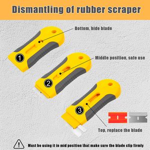 Mini nhựa có thể thu vào dao cạo <span class=keywords><strong>scraper</strong></span> cho DIY dễ dàng sử dụng trên kính và sàn tùy chỉnh OEM Hỗ trợ dụng cụ cầm tay - Product Image 6