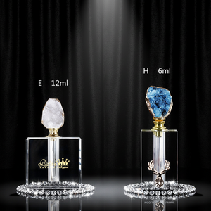 Bouteilles de parfum carrées en cristal clair Bouteilles d'huile vides en pierre précieuse d'agate chic 6ml 12ml Mini 1ml 2ml 3ml Bouteille de parfum de <span class=keywords><strong>poche</strong></span> en sac - Product Image 3