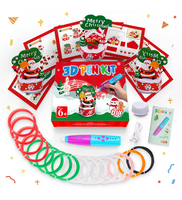 Kit de Bolígrafo 3D Navideño para Niños con Caja de Música Giratoria, Juguete Educativo STEM DIY, Certificado CE EN71 FCC RoHS