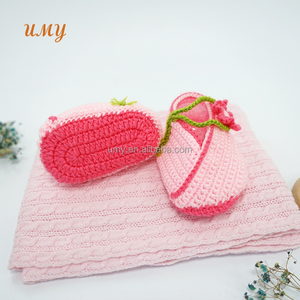 Ecológico First Walker Productos para bebés Zapatos casuales Niña Zapatos de bebé de ganchillo hechos a mano para bebés - Product Image 5