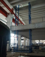 Plateforme élévatrice hydraulique portable pas chère, élévateur de cargaison vertical, élévateur à rail de guidage pour la construction