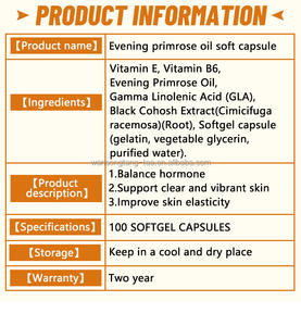 OEMイブニングプリムローズオイルカプセルカスタムパーソナライズされたラベルロゴ女性用ソフトカプセル - Product Image 3