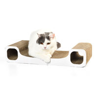 Grattoir pour chat 3 en 1, grattoir en carton ondulé, interactif, pour le repos et le jeu, accessoires pour chat d'intérieur