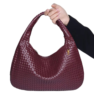 Borsa Intrecciata a Mano Grande Formato Sardine, Alla Moda con Logo, Casual, Versatile, Chiusura con Cerniera, <span class=keywords><strong>Tracolla</strong></span>, Grande Capacità - Product Image 2