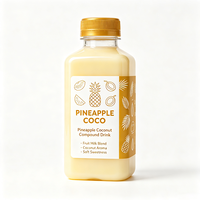 Étiquettes autocollantes imprimées étanches Haoxuan pour bouteilles de boisson ananas-coco – Autocollants pour boissons tropicales