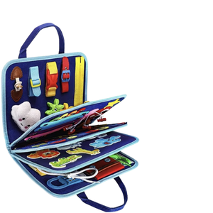 Jouet éducatif pour bébé, planche d'activités en feutre Montessori, livre sensoriel en feutre pour enfants de plus de 6 mois, éducation et formation - Product Image 1