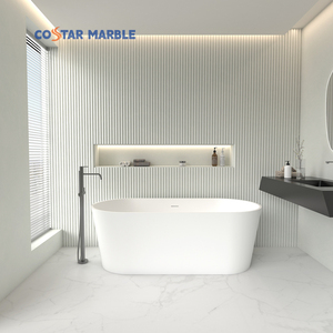 Costar bagno e cucina vasche da bagno e vasche idromassaggio cuccette a superficie solida <span class=keywords><strong>vasca</strong></span> da bagno in acrilico Freestanding <span class=keywords><strong>vasca</strong></span> da bagno a parete singola - Product Image 5