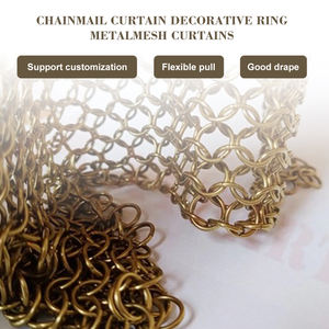 316 스테인리스 스틸 직조 체인메일 메쉬 커튼 및 재단, 용접 서비스 금속 링 장식 메쉬 - Product Image 2