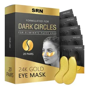 OEM 20 paia di occhiaie rimuovi aminoacidi collagene 24K oro maschera per gli occhi coreano dorato sotto le bende per gli occhi