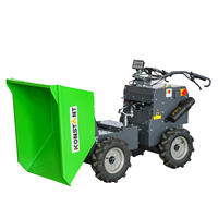 KONSTANT 300 kg Mini Elektrischer 4x4 Dumper 1600 W Baustellen-Klein-Hydraulik-Motorschubkarre Radlader Beton-Power-Buggy Minidumper