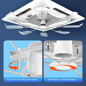 Déflecteur d'air pour climatiseur central, rotation silencieuse, pour bureau et restaurant, type cassette, déflecteur <span class=keywords><strong>de</strong></span> vent pour climatiseur - Product Image 2