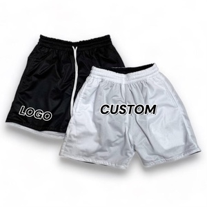 पुरुषों के लिए ओएम थोक डबल परत प्रतिवर्ती मेष शॉर्ट्स खाली सादे कस्टम मुद्रित हीवेट लुभावनी पॉलिएस्टर शॉर्ट्स - Product Image 1