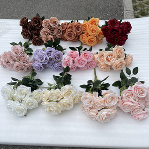 Giá Rẻ Nhân Tạo Giả Nhựa Hoa Duy Nhất <span class=keywords><strong>Rose</strong></span> Mix Màu Hoa Hồng Đỏ Hoa - Product Image 4