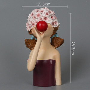Décoration de la maison ange thème solide figurine ornementsStyle européen fleurs bulle fille ornements décoration de la maison résine artisanat - Product Image 6