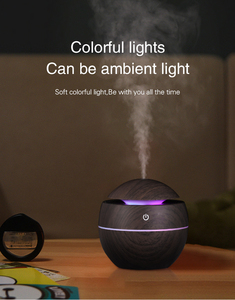Mini purificador de aire USB de grano de madera, humidificador de aire ultrasónico de vapor frío, aceite esencial, cambio de 7 colores, 130Ml - Product Image 5