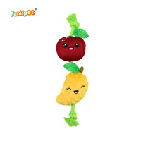 Jouet en peluche pour chien Famipet, fabriqué sur mesure, nouveau thème estival, design mignon aux fruits, jouet en corde douce et froissée, jouet couineur pour animaux de compagnie