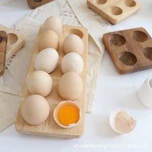 ชั้นวางไข่ไม้เนื้อแข็ง ชั้นจัดระเบียบตู้เย็นแบบแบ่งช่องเพื่อการเก็บรักษาความสดใหม่ แพ็ค 3 ชิ้น ไม้สน ไม้ยางพารา ไม้กระถินณรงค์ ไม้ไผ่ - Product Image 2