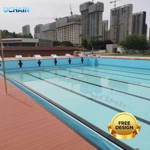 <span class=keywords><strong>Piscina</strong></span> de Competición Semi Modular de 25m con Carril Profesional, Estructura Resistente al <span class=keywords><strong>Cloro</strong></span> <span class=keywords><strong>para</strong></span> Instalaciones de Entrenamiento en Natatorios Escolares - Product Image 3