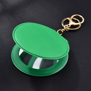 Nouveau design, miroir de maquillage en PU, cadeau promotionnel personnalisé, miroir de poche pliable double face, mini porte-clés, miroir de maquillage rond pour femme, miroir de voyage - Product Image 6