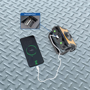 Açık kamp için çok fonksiyonlu manyetik güneş çalışma ışığı kırmızı ve beyaz acil uyarı projektör - Product Image 3