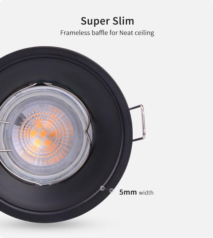 82mm Recessed 5w 6w 7w LED Down Lighting Fixtures White / Black