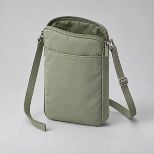 Sac bandoulière pour téléphone portable en nylon avec fente pour cartes, sangle réglable, 19x11cm, pour femme, logo personnalisé - Product Image 3