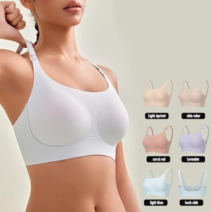 Sujetador sin Varillas <span class=keywords><strong>para</strong></span> Mujer Talla Grande YIYI, Sujetador de Maternidad y Lactancia sin Costuras, Antideslizante, Delgado y Transpirable <span class=keywords><strong>para</strong></span> Primavera y Verano - Product Image 1