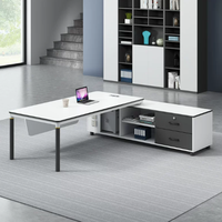 Nouvelle combinaison de bureau et de chaise de direction simple et moderne, table individuelle pour superviseur ou président, mobilier en bois