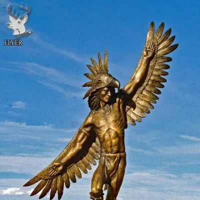 Escultura de metal em tamanho real para decoração de parques ao ar livre, estátua de guerreiro grego em bronze, escultura de guerreiro romano para venda