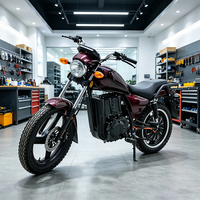 Moto électrique cruiser 72V 20Ah 1500W, 85-100KM/H, style rétro, moto électrique pour adultes HKL-TH