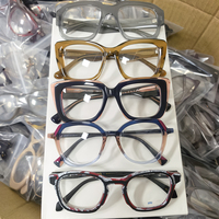 Montures de lunettes œil-de-chat tendance, montures de lunettes de haute qualité à la mode pour hommes et femmes, monture en acétate épaisse en stock
