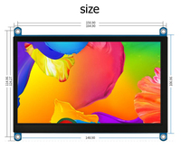 7 inç 1024x600 HD TFT LCD ahududu Pi kapasitif dokunmatik ekran modülü IPS ahududu Pi 4 3 ekran