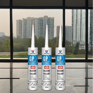Wide Temperature Range Transparent Acetic <strong>Silicone</strong> Sealant 4-6Mpa Tensile Strength 4-8 Hours Cure Time for Woodworking Packing - Product Image 1