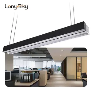 Lâmpada suspensa de alumínio com grade suspensa, luz linear LED com pingente, novo design 60w 120w