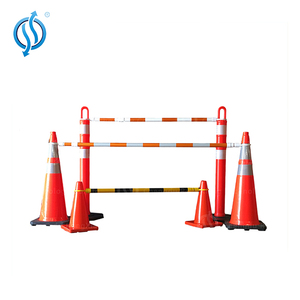 Barra de barrera telescópica de cono de tráfico extensible naranja y blanco de 1,2 m-2M para control de multitudes, almacén, construcción, seguridad, <span class=keywords><strong>Barrica</strong></span> - Product Image 2